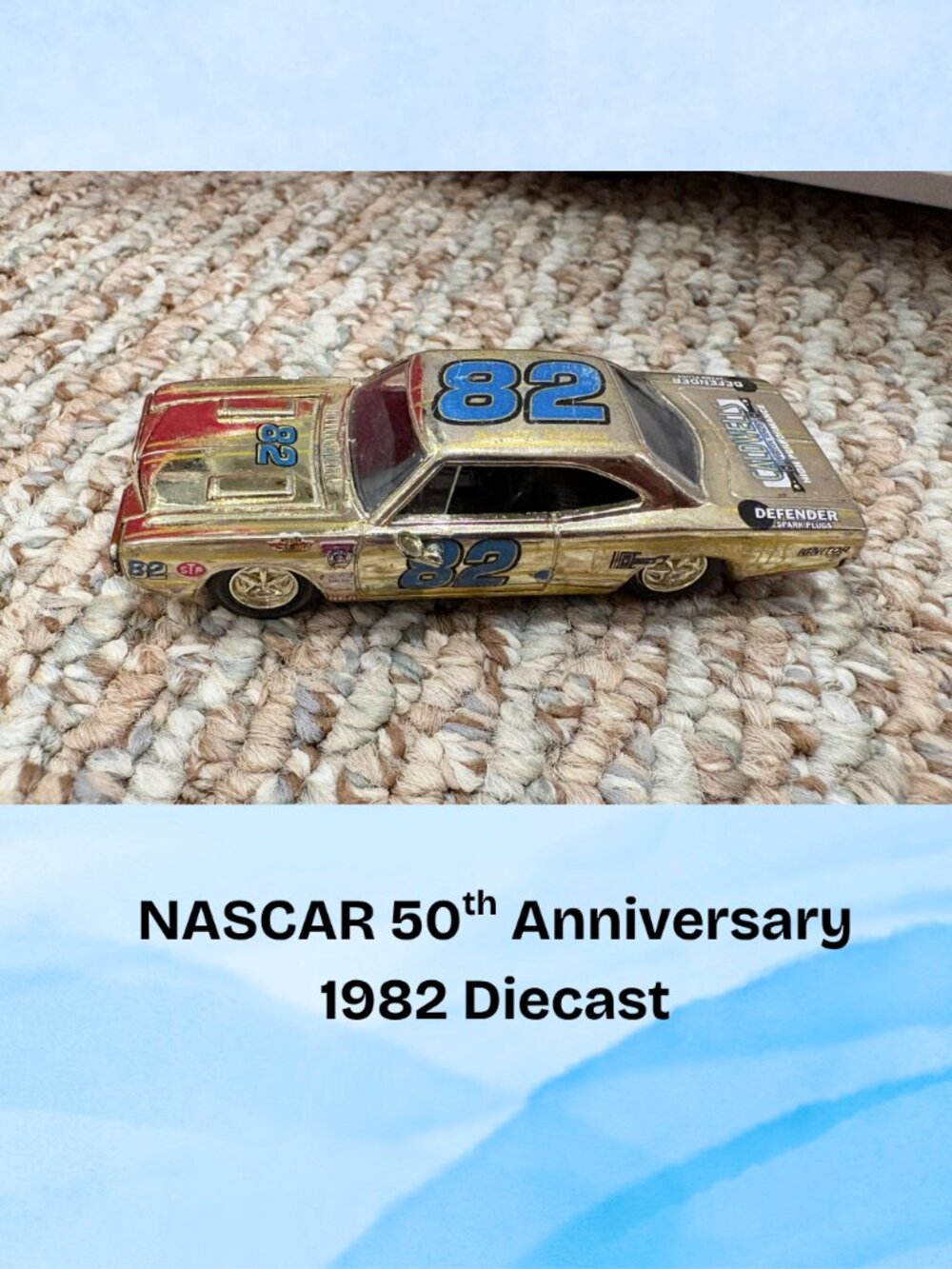 NASCAR 50TH ANNIVERSARY "Limited" 1982 Diecast 1:64 Gold Issue #34